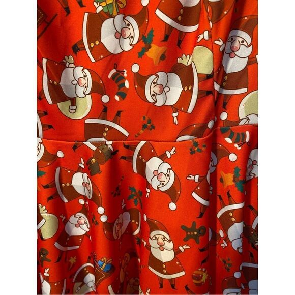NWT Grace Karin women’s Christmas holiday Santa print dress size XL - Picture 3 of 5